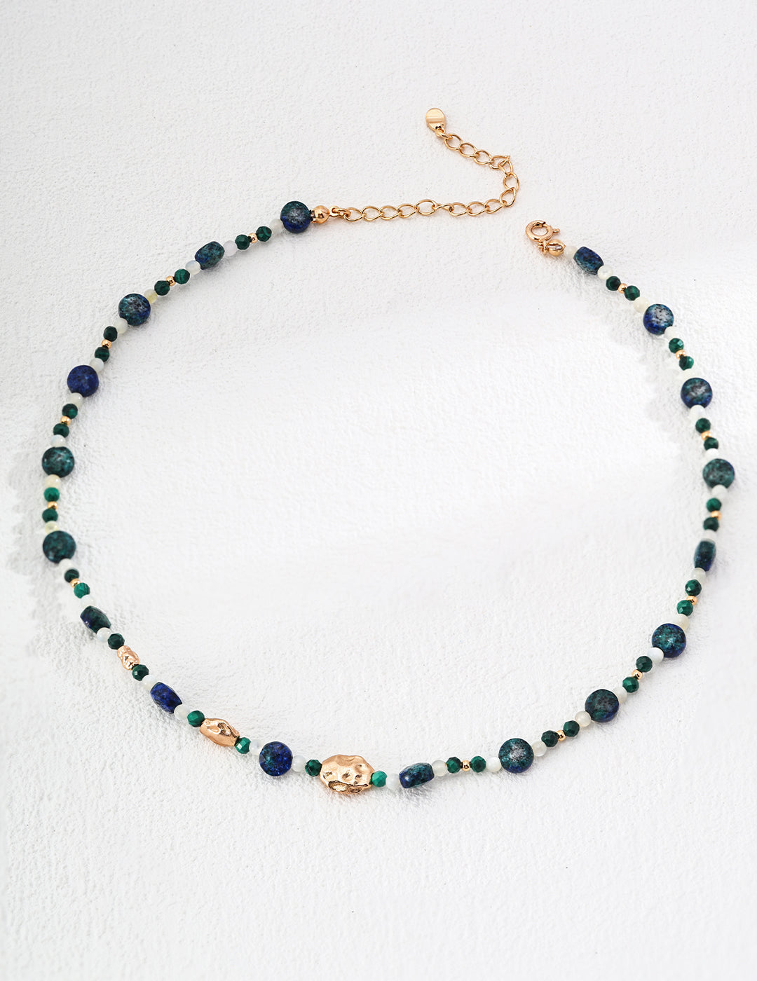 Natural Malachite Lapis Lazuli Purple Butterfly Pearl Necklace D0565-2
