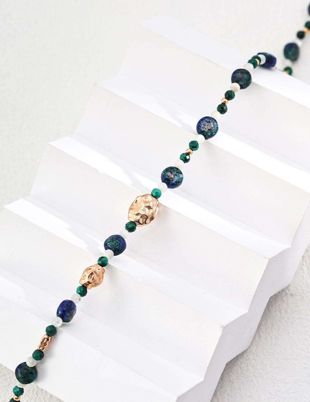 Natural Malachite Lapis Lazuli Purple Butterfly Pearl Necklace D0565-2