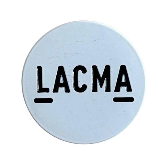 LACMA Round Black and White Enamel Pin