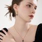 Sterling Silver Malachite Necklace D0402