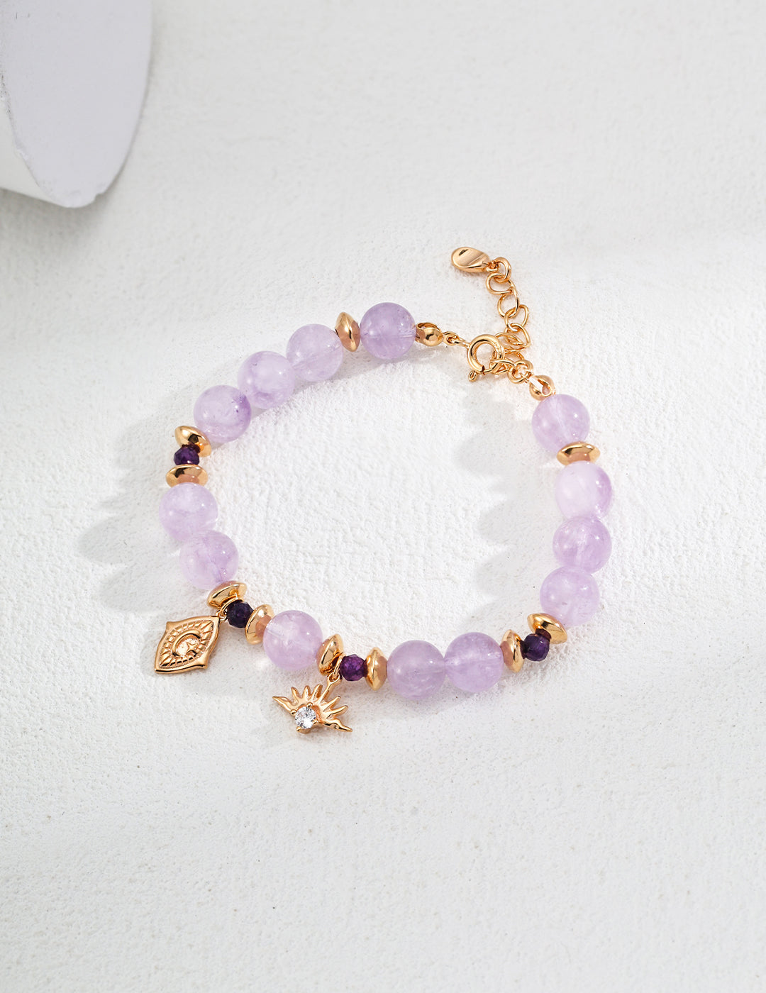 Lavender amethyst bracelet (natural crystals have color differences in different batches) SL0157-2