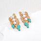 Fashion Pearl Zircon Glaze Drop Earrings E01257-2