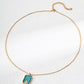Simple Amazonite Pendant Necklace D0654-2
