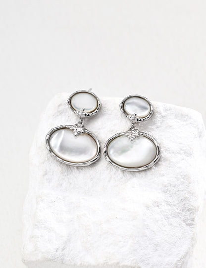 Vintage Mother of Pearl Earrings E01317