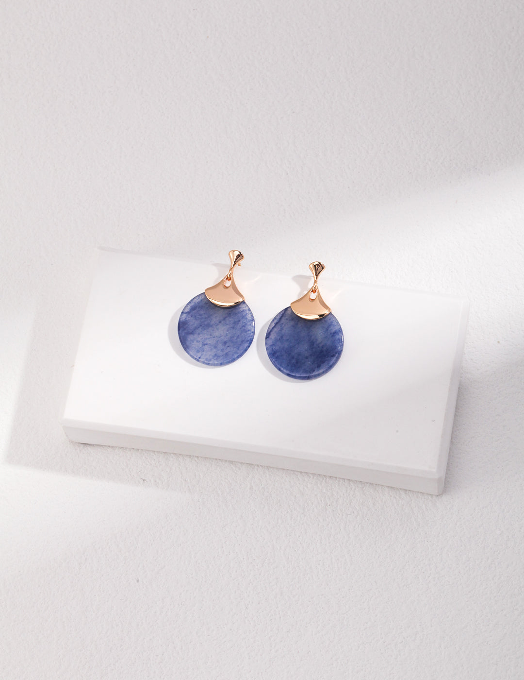Vintage Blue Aventurine Earrings E0958