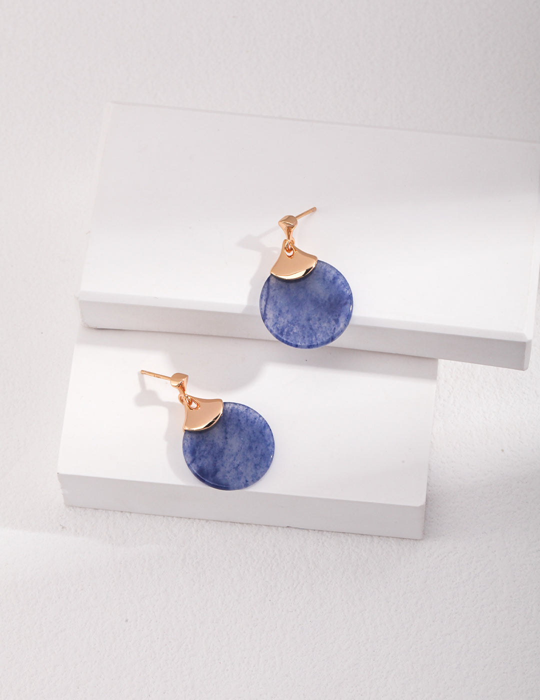 Vintage Blue Aventurine Earrings E0958