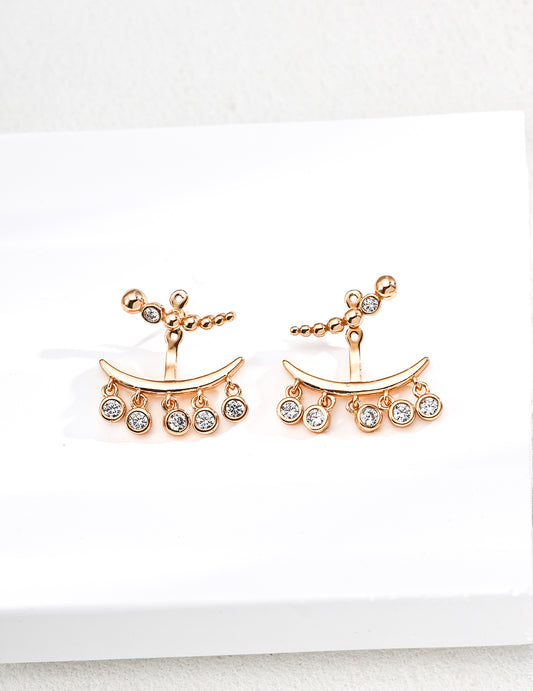 Retro design earrings (dual use) E01349