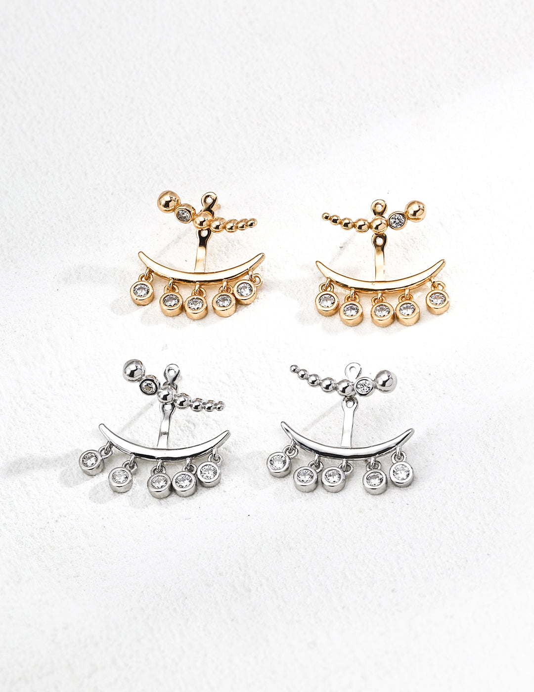 Retro design earrings (dual use) E01349