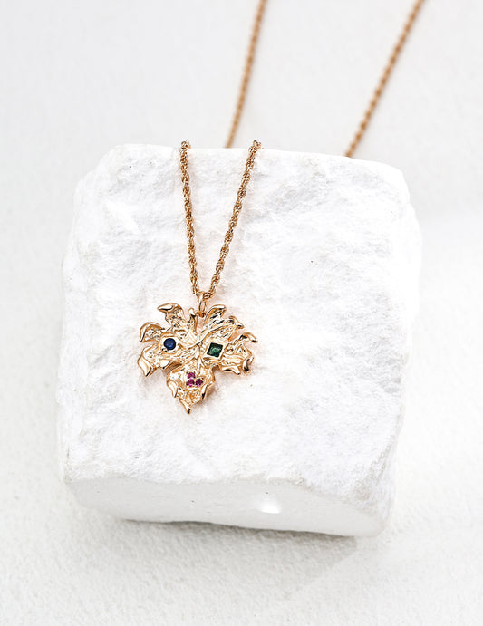 Vintage Zirconia Pendant Necklace D0630-2