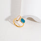 Sweet macaron color high-grade Morandi glaze drip ring J0194