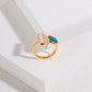 Sweet macaron color high-grade Morandi glaze drip ring J0194