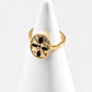 Vintage Black Drip-Glaze Ring J0232-2