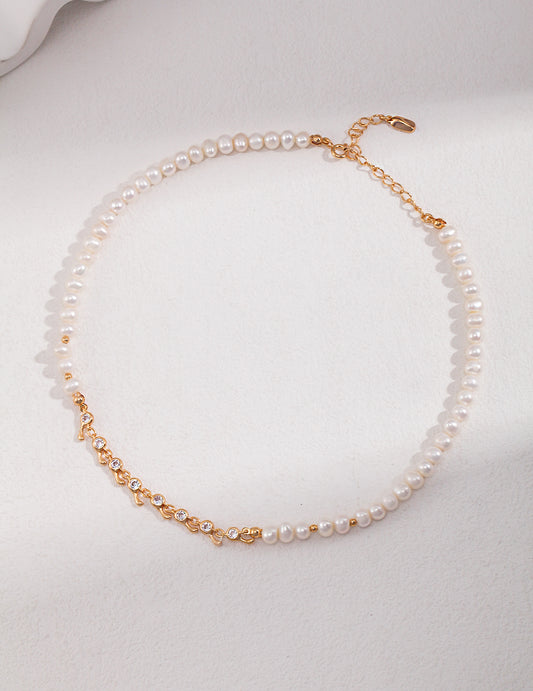 Sterling Silver Pearl Necklace D0388