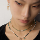 Vintage Design Natural Pearl Malachite Turquoise Necklace D0619-2