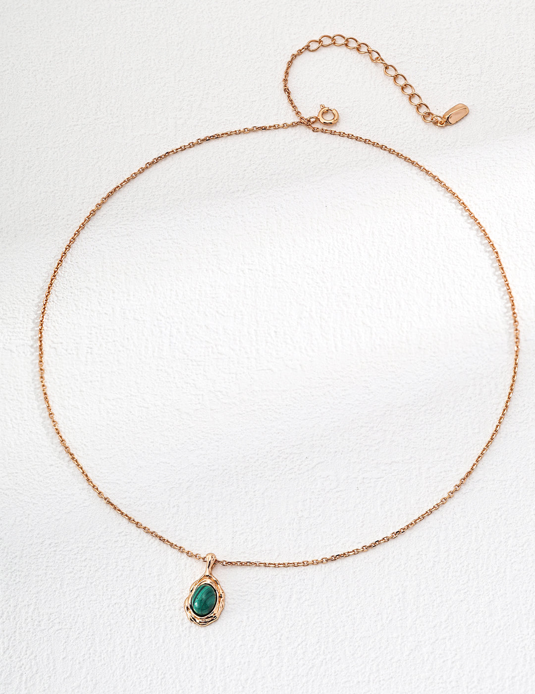 Sterling Silver Malachite Necklace D0402