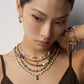 Natural Malachite Lapis Lazuli Purple Butterfly Pearl Necklace D0565-2