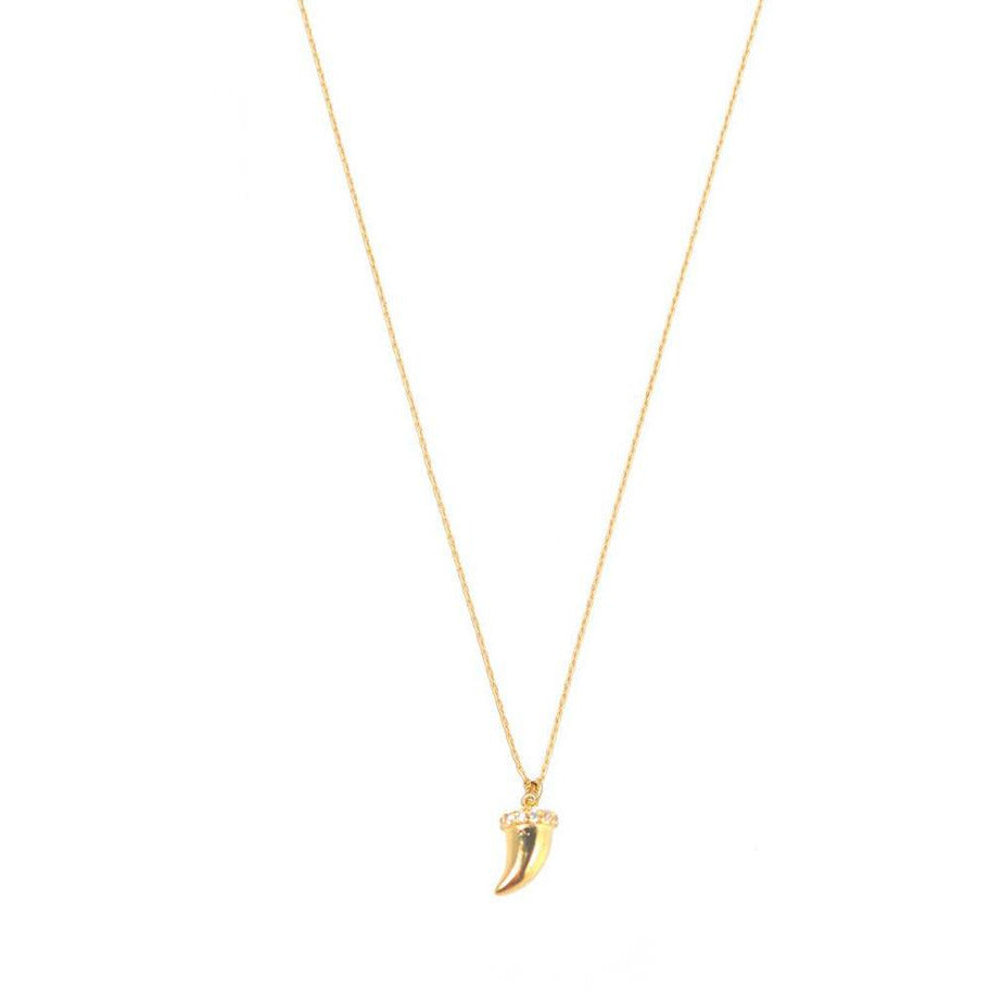 Horn Necklace in Gold