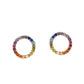 Rainbow Circle Stud Earrings